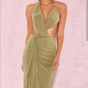 House of CB Laureline dress in Khaki